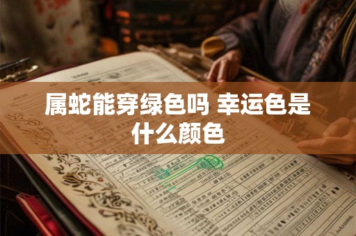属蛇能穿绿色吗 幸运色是什么颜色