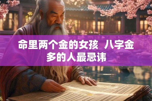 命里两个金的女孩  八字金多的人最忌讳