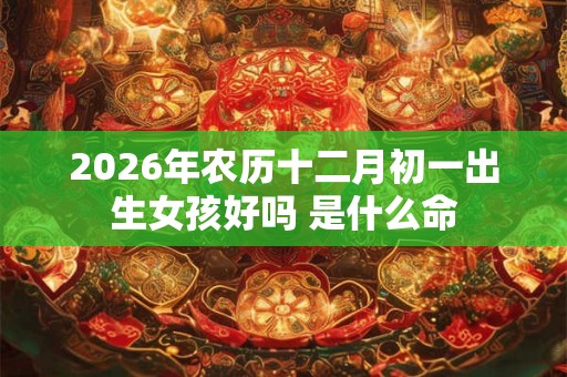 2026年农历十二月初一出生女孩好吗 是什么命