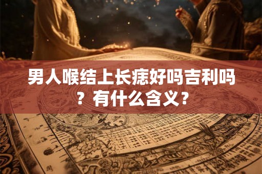 男人喉结上长痣好吗吉利吗？有什么含义？