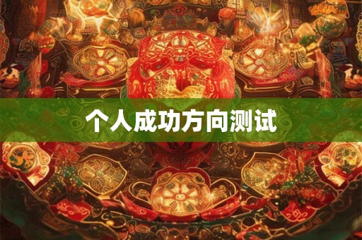 个人成功方向测试