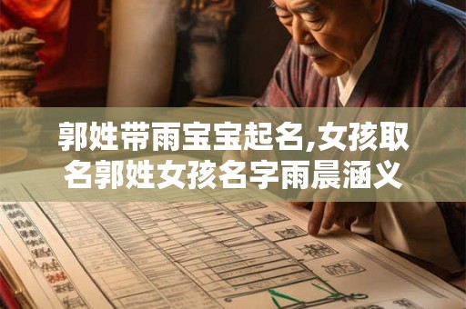 郭姓带雨宝宝起名,女孩取名郭姓女孩名字雨晨涵义 郭姓带雨宝宝起名,女孩取名郭姓女孩名字雨晨涵义