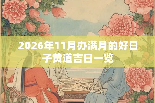 2026年11月办满月的好日子黄道吉日一览 2026年11月办满月的好日子黄道吉日一览