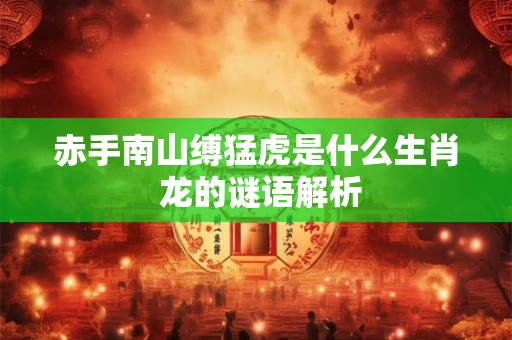 赤手南山缚猛虎是什么生肖 龙的谜语解析