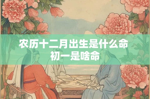 农历十二月出生是什么命 初一是啥命 农历十二月出生是什么命 初一是啥命