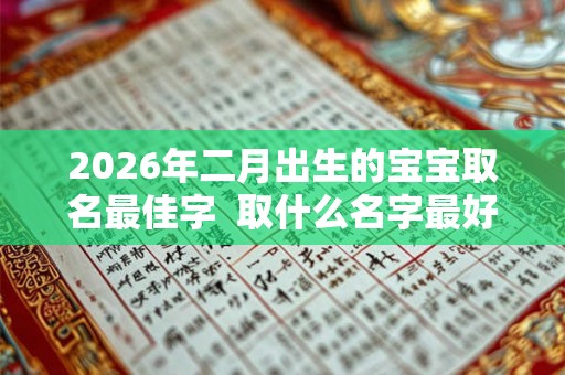 2026年二月出生的宝宝取名最佳字  取什么名字最好