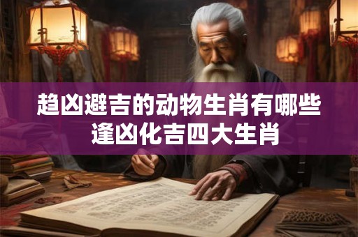 趋凶避吉的动物生肖有哪些  逢凶化吉四大生肖