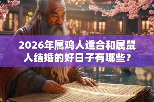 2026年属鸡人适合和属鼠人结婚的好日子有哪些？