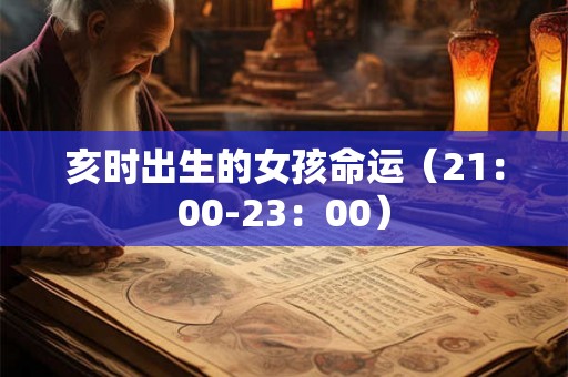 亥时出生的女孩命运（21：00-23：00）