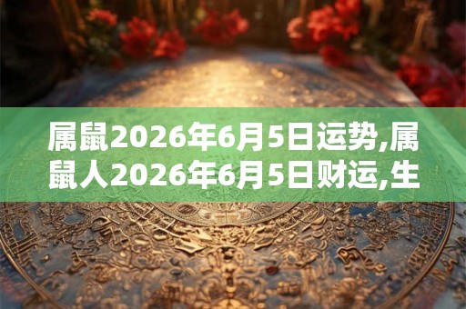 属鼠2026年6月5日运势,属鼠人2026年6月5日财运,生肖鼠2026年6月5日运势