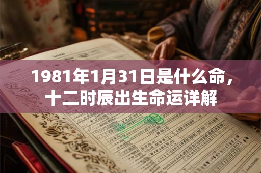1981年1月31日是什么命，十二时辰出生命运详解