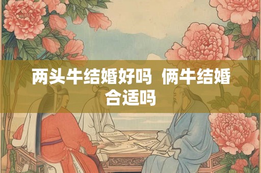 两头牛结婚好吗 俩牛结婚合适吗 两头牛结婚好吗 俩牛结婚合适吗