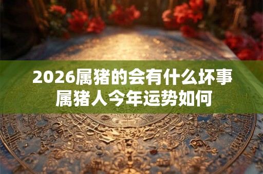 2026属猪的会有什么坏事 属猪人今年运势如何