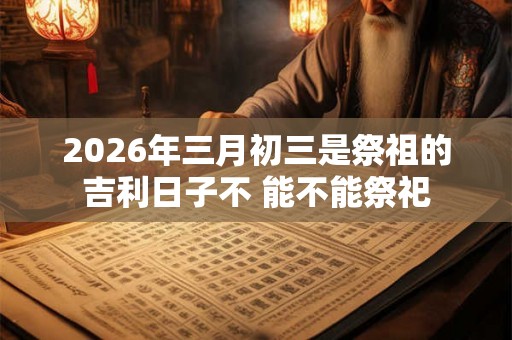 2026年三月初三是祭祖的吉利日子不 能不能祭祀