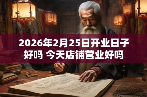 2026年2月25日开业日子好吗 今天店铺营业好吗