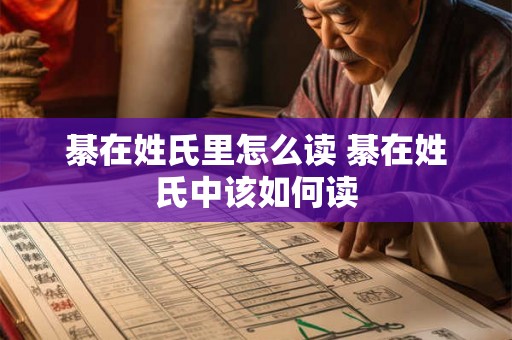 綦在姓氏里怎么读 綦在姓氏中该如何读