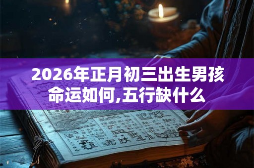 2026年正月初三出生男孩命运如何,五行缺什么 2026年正月初三出生男孩命运如何,五行缺什么