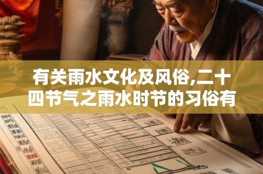 有关雨水文化及风俗,二十四节气之雨水时节的习俗有哪些