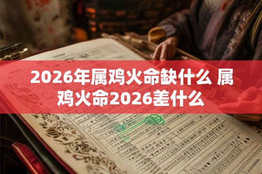 2026年属鸡火命缺什么 属鸡火命2026差什么