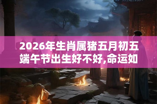 2026年生肖属猪五月初五端午节出生好不好,命运如何？