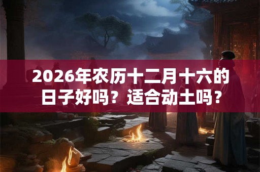 2026年农历十二月十六的日子好吗？适合动土吗？