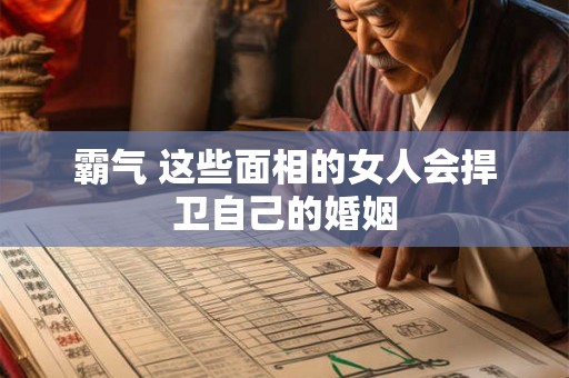 霸气 这些面相的女人会捍卫自己的婚姻 霸气 这些面相的女人会捍卫自己的婚姻