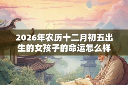 2026年农历十二月初五出生的女孩子的命运怎么样