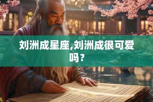 刘洲成星座,刘洲成很可爱吗？