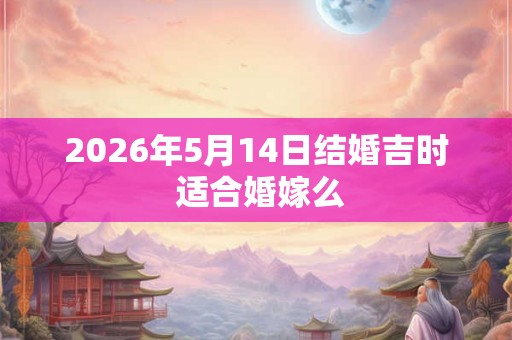 2026年5月14日结婚吉时 适合婚嫁么