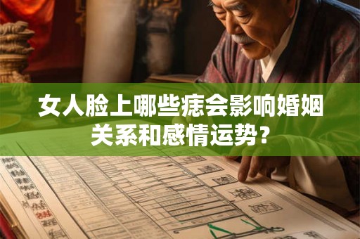 女人脸上哪些痣会影响婚姻关系和感情运势？