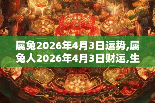 属兔2026年4月3日运势,属兔人2026年4月3日财运,生肖兔2026年4月3日运势