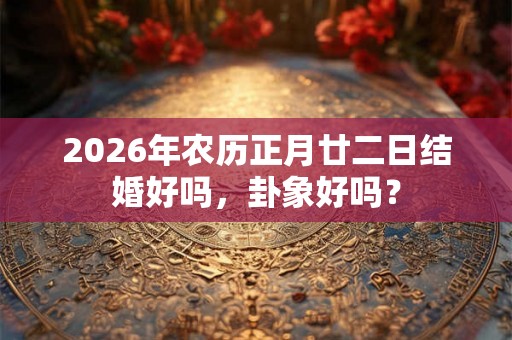 2026年农历正月廿二日结婚好吗，卦象好吗？