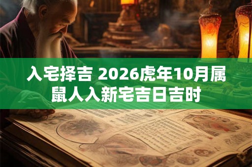 入宅择吉 2026虎年10月属鼠人入新宅吉日吉时 入宅择吉 2026虎年10月属鼠人入新宅吉日吉时