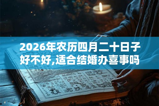 2026年农历四月二十日子好不好,适合结婚办喜事吗？