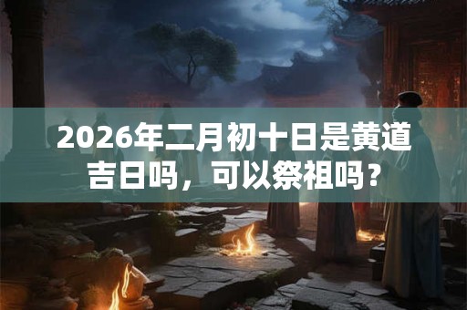 2026年二月初十日是黄道吉日吗，可以祭祖吗？