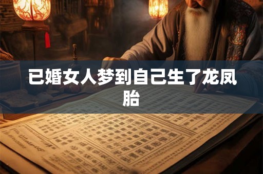 已婚女人梦到自己生了龙凤胎