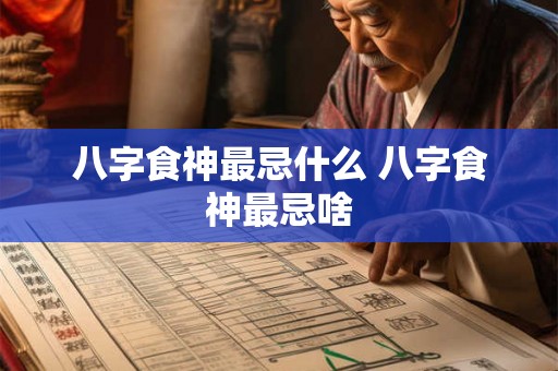 八字食神最忌什么 八字食神最忌啥