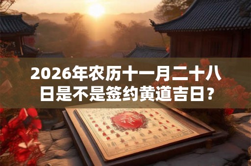 2026年农历十一月二十八日是不是签约黄道吉日？