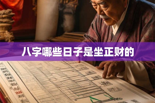 八字哪些日子是坐正财的