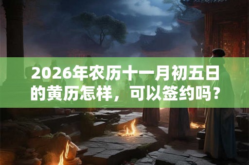 2026年农历十一月初五日的黄历怎样，可以签约吗？