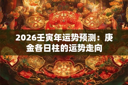 2026壬寅年运势预测：庚金各日柱的运势走向