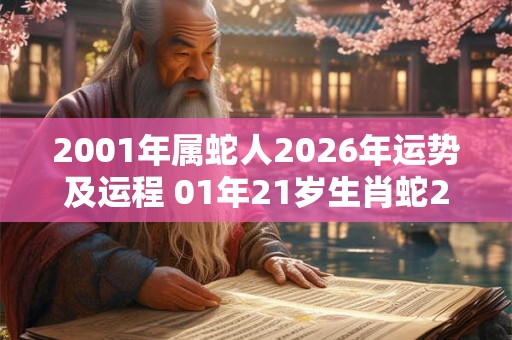 2001年属蛇人2026年运势及运程 01年21岁生肖蛇2026年每月运势 2001年属蛇人2026年运势及运程 01年21岁生肖蛇2026年每月运势