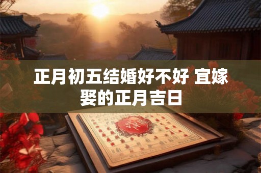 正月初五结婚好不好 宜嫁娶的正月吉日