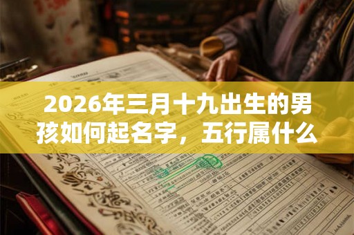 2026年三月十九出生的男孩如何起名字，五行属什么