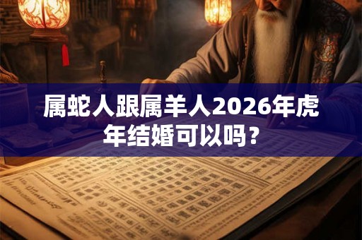 属蛇人跟属羊人2026年虎年结婚可以吗? 属蛇人跟属羊人2026年虎年结婚可以吗?