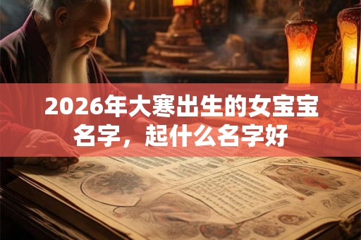 2026年大寒出生的女宝宝名字，起什么名字好