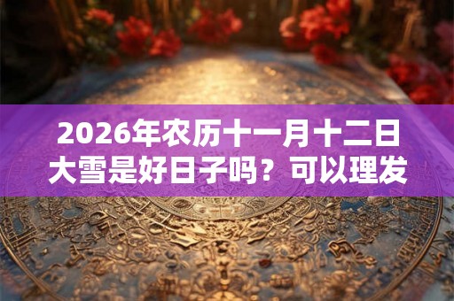 2026年农历十一月十二日大雪是好日子吗？可以理发剪头发吗？