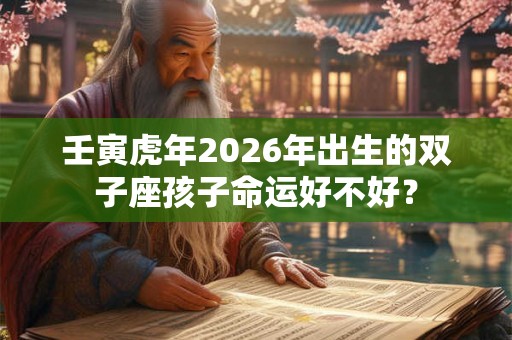 壬寅虎年2026年出生的双子座孩子命运好不好？