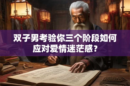 双子男考验你三个阶段如何应对爱情迷茫感？