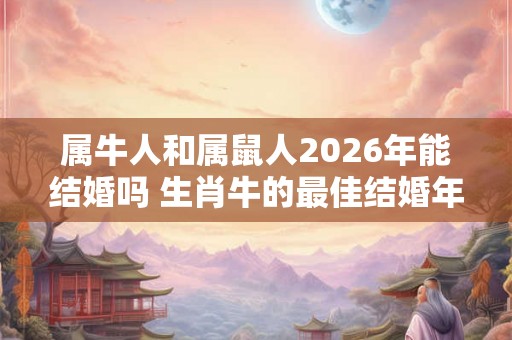 属牛人和属鼠人2026年能结婚吗 生肖牛的最佳结婚年龄